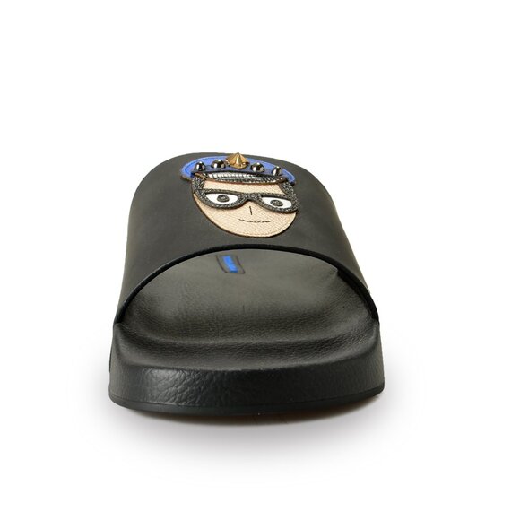 Dolce & Gabbana Men's Leather Logo Print Flip Flops Slides Shoes US 11 IT 44 - Picture 5 of 8